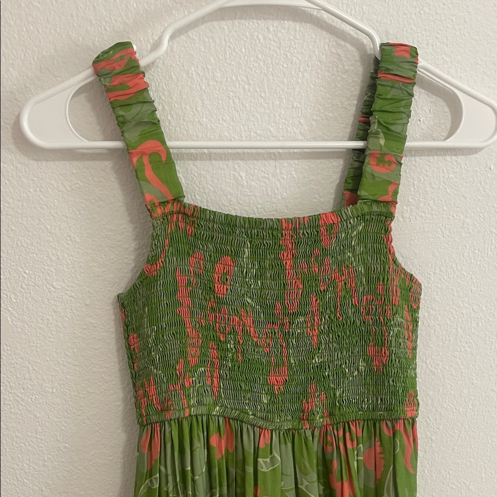 Cleobella Green and Pink Patterned Maxi Dress